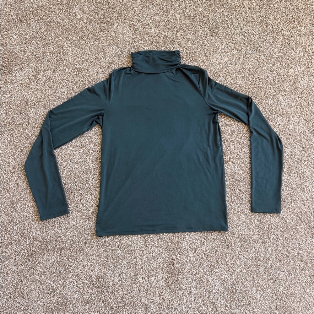 Express Deep Green Turtleneck Top